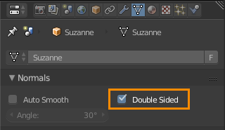 double-sided normals on or off